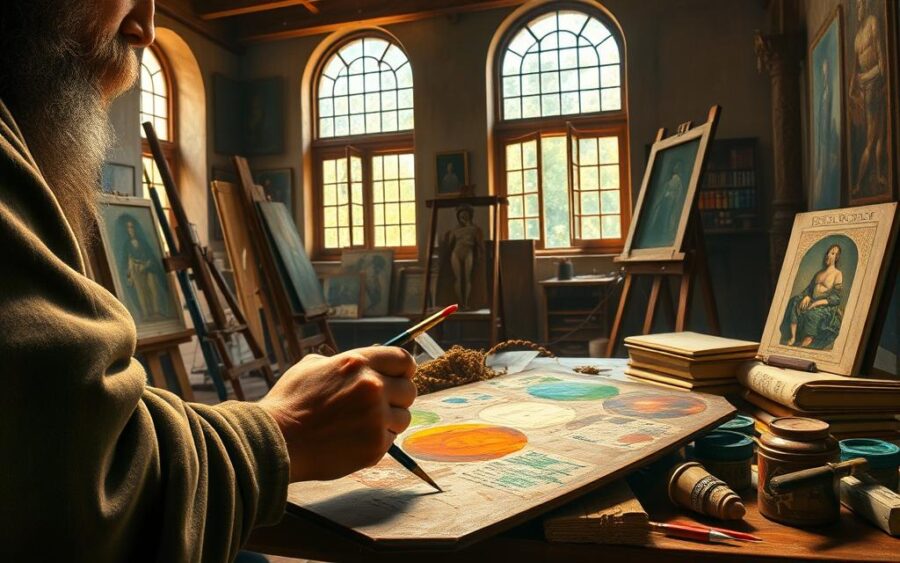 techniki malarskie Leonarda da Vinci